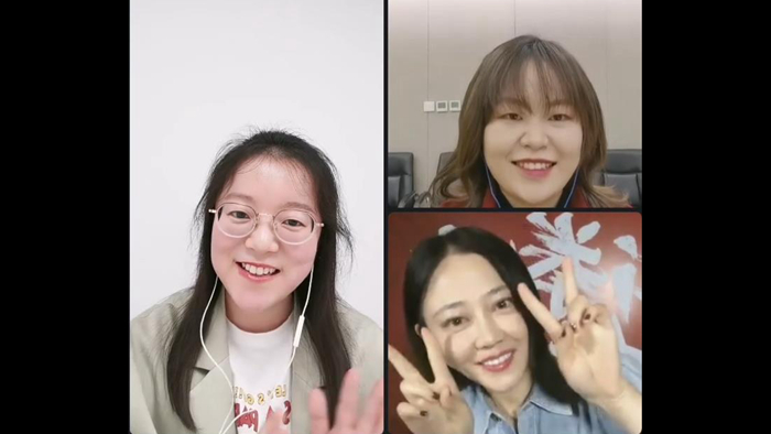 中新文娱连麦谭卓。来源：视频截图